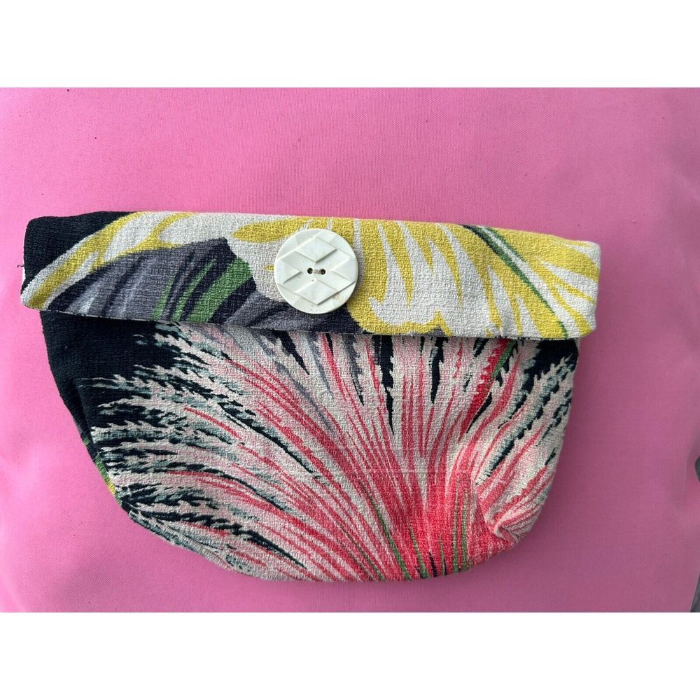 Hand Made Vintage Fabric Floral Travel Make Up Pouch NWT